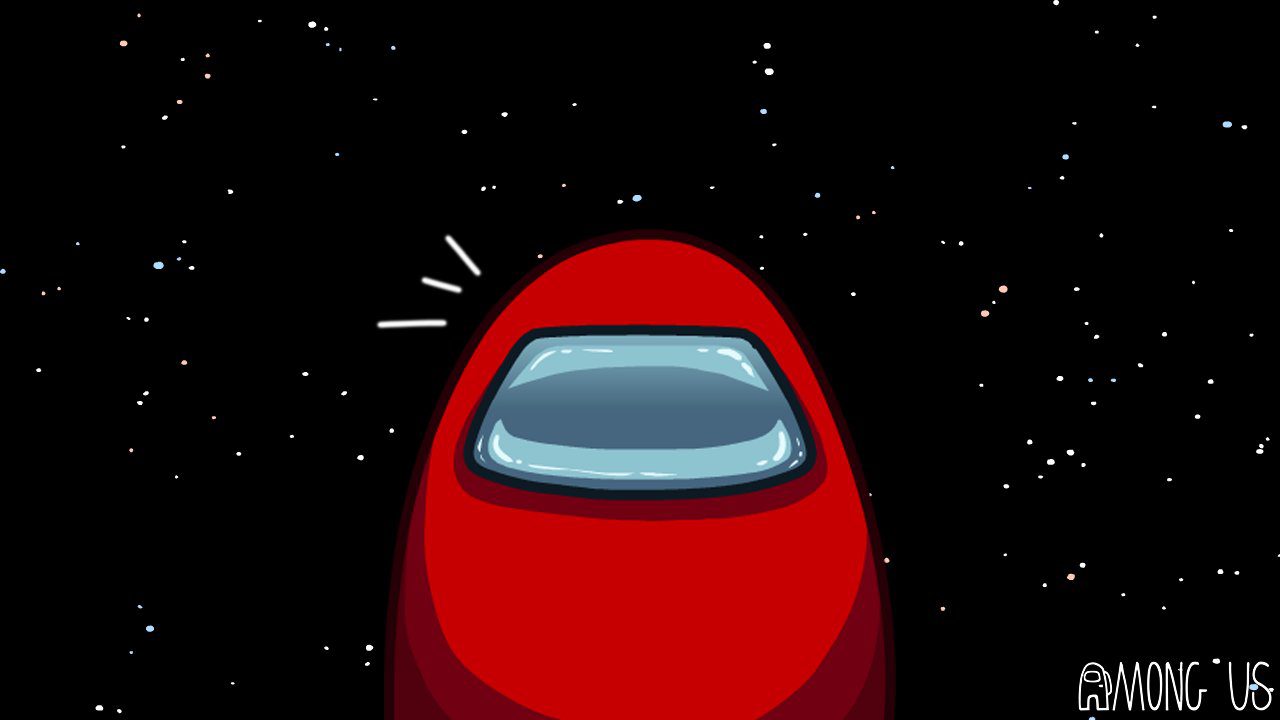 Close do personagem Among Us Red