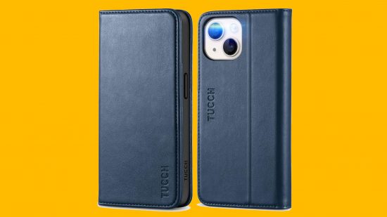 Captura de tela da capa tipo carteira Tucch para guia das melhores capas para iPhone 15