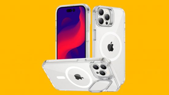 Captura de tela da capa ESR com suporte para guia das melhores capas para iPhone 15