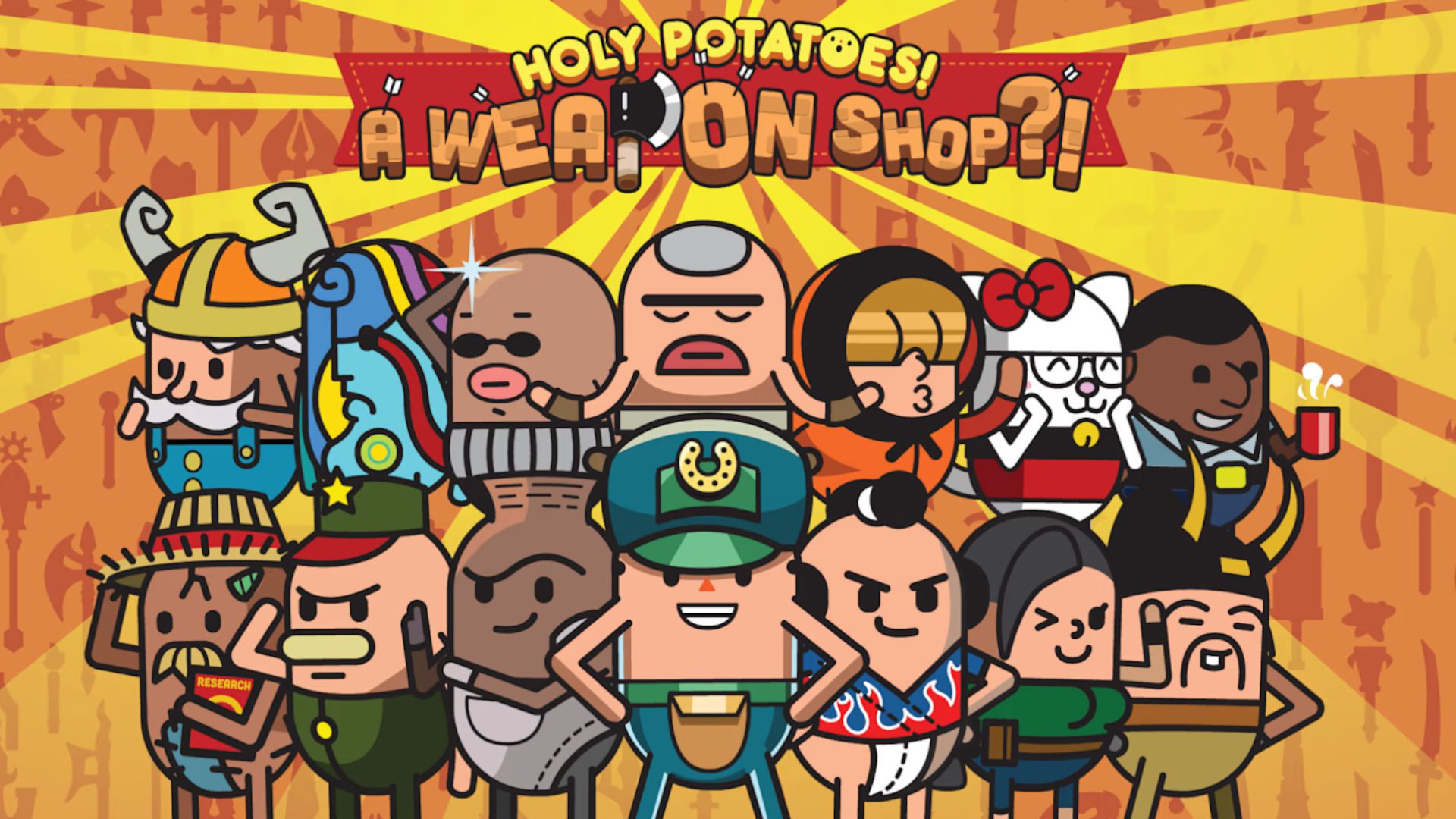 Holy Potatoes, arte da capa de uma loja de armas
