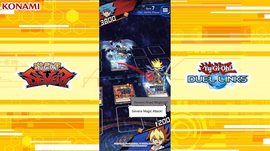yugioh-duel-links-rush-duel-preview-game-captura de tela Captura de tela da ação de duelo de Yu-Gi-Oh! Antevisão do DUEL LINKS RUSH DUEL