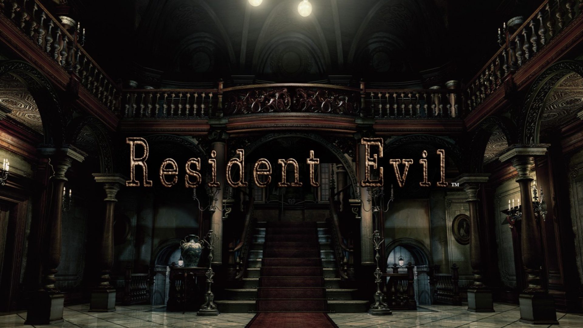 melhores jogos de zumbis resident evil Arte principal da mansão Resident Evil