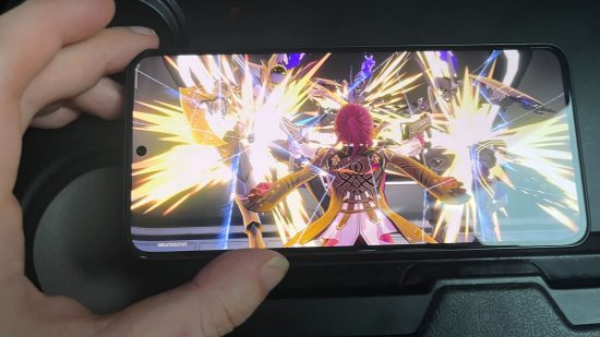 Foto da análise do Xiaomi 13T Pro com uma animação de Honkai Star Rail