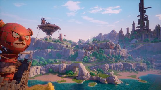 mapa da torre da fantasia Mapa da Torre da Fantasia mostrando uma torre em forma de urso e muitas montanhas ao longe