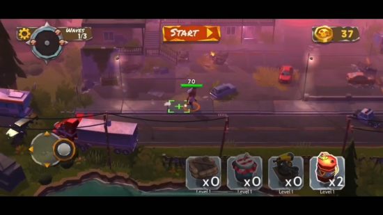 melhores-jogos-de-zumbi-sobrevivência-z Melhores jogos de zumbis: Survival Z. A imagem mostra um personagem caminhando por uma rua em ruínas e cheia de zumbis.