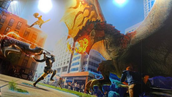Entrevista Monster Hunter Now: arte principal mostra um caçador atacando um monstro