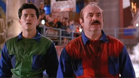 qual é o sobrenome de Marios Qual é o sobrenome de Mario: uma captura de tela mostra Bob Hoskins e John Leguizamo como Mario e Luigi (respectivamente) no filme Super Mario Bros de 1993