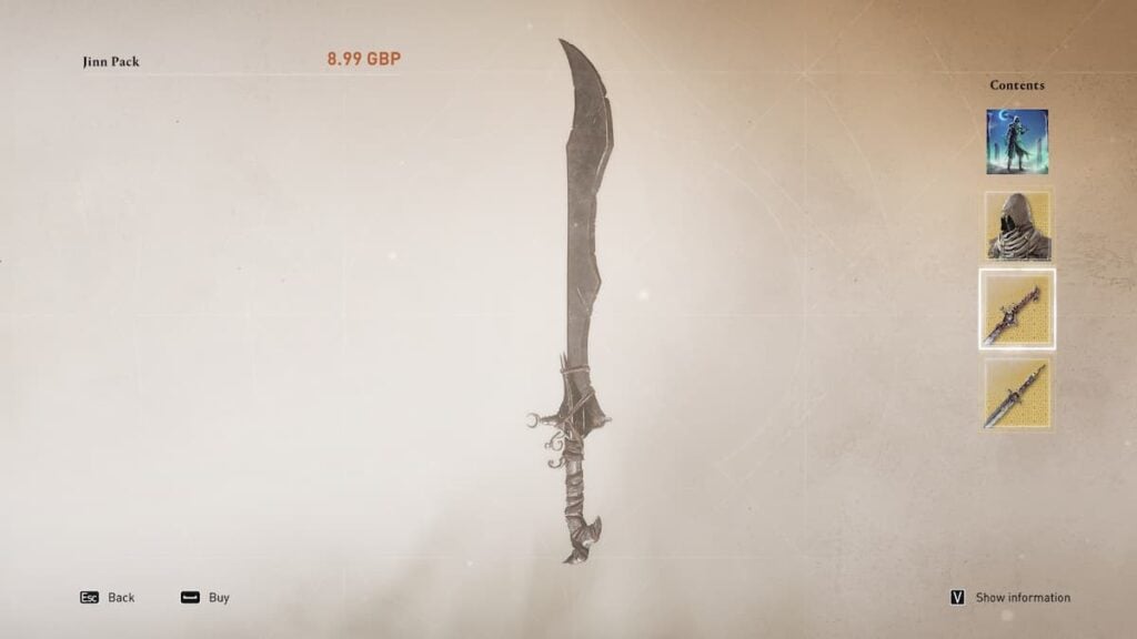 Espada Jinn Assassins Creed Mirage