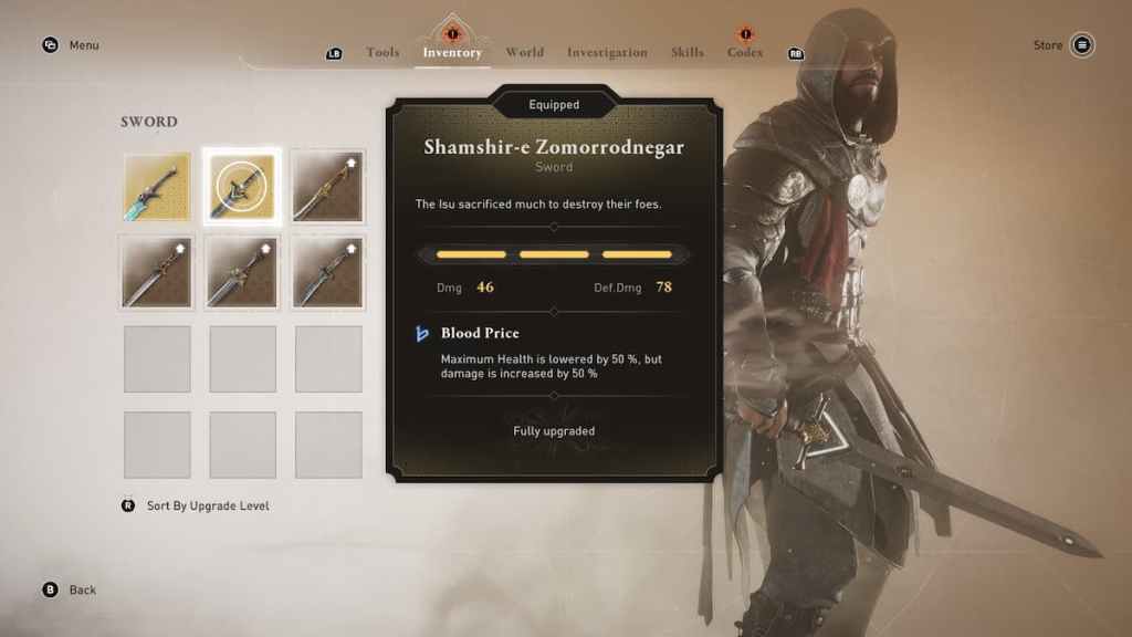 Ac Mirage Melhores Armas Espadas