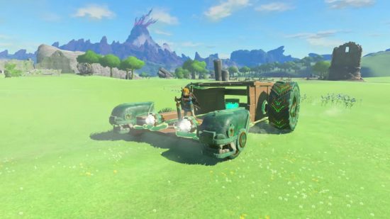 jogos de carros-zelda-lágrimas-do-reino Captura de tela de um carro que Link fez para a entrada do guia de jogos de carros Zelda: Tears of the Kingdom