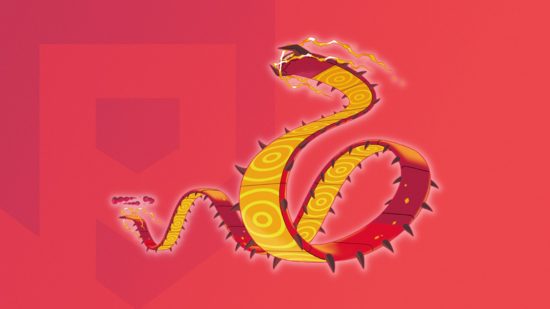 Pokémon Centiskorch Gigantamax Forma Gigantamax Pokémon Centiskorch em um fundo temático Pocket Tactics