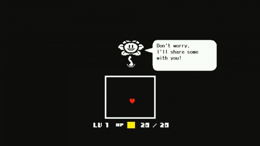 undertale-chara-flowey Captura de tela de Flowey, cúmplice de Chara em Undertale