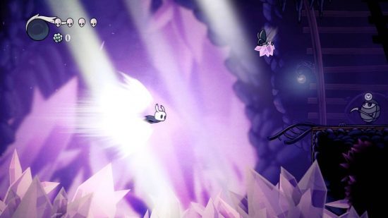 revisão do cavaleiro oco (7) Revisão de Hollow Knight: O Cavaleiro atravessa um nível cristalino