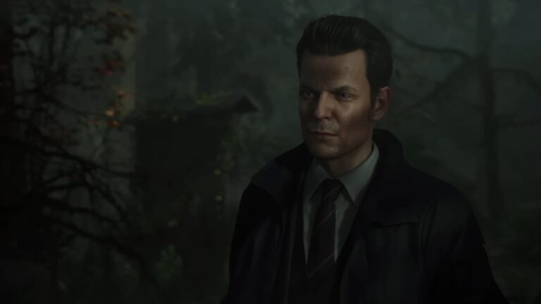 Alan Wake 2 Detective Man In Woods Spooky