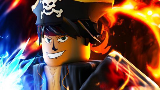 blox-frutas-corrida-3 Corrida Blox Fruits - um pirata Roblox sorrindo