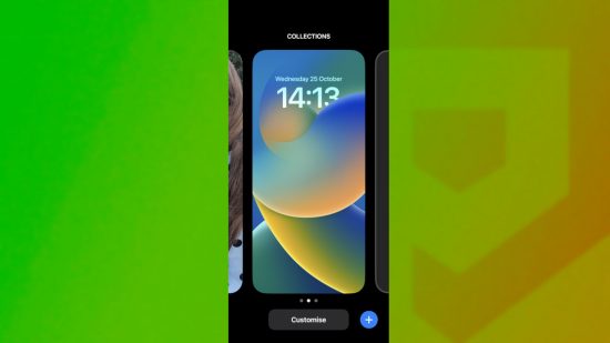 como excluir papel de parede no iphone passo dois Imagem personalizada sobre como excluir papel de parede no guia do iPhone mostrando a segunda etapa para abrir a janela de personalização
