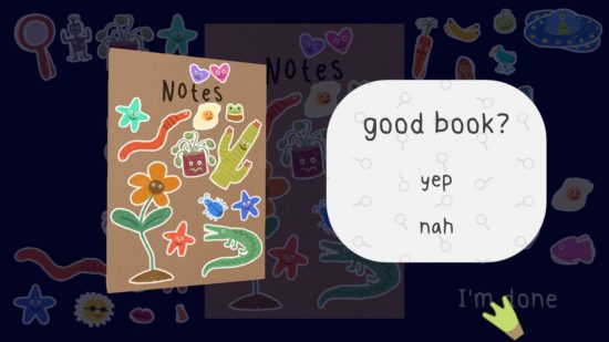 Um caderno personalizado de Frog Detective the Whole Mystery, coberto de adesivos