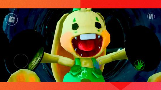 poppy-playtime-capítulo-2-revisão-2 Poppy Playtime Chapter 2 – uma captura de tela de Bunzo Bunny atacando o jogador