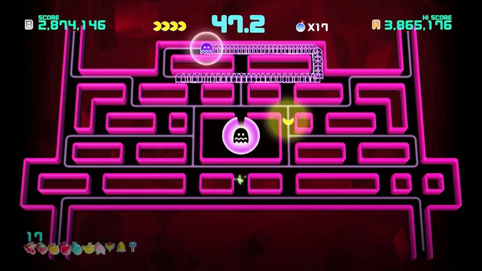 melhores jogos-pac-man (3) Melhores jogos Pac-Man: uma captura de tela da versão arcade do Pac-Man é mostrada