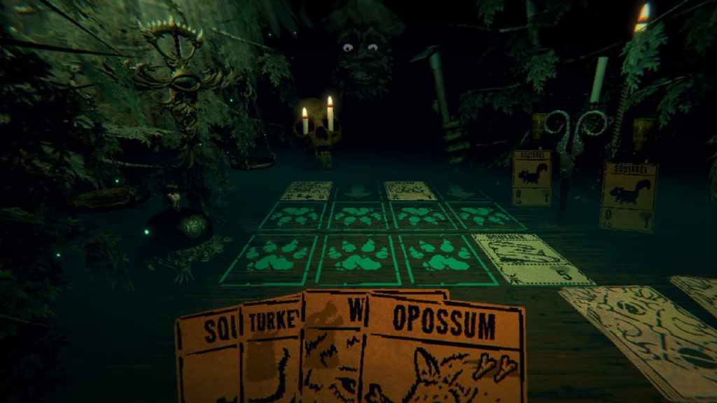 Jogo de cartas em inscrição