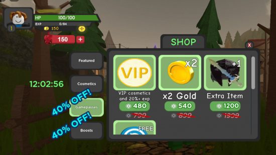 loja de códigos de missão de masmorra Imagem personalizada para o guia de códigos do Dungeon Quest com uma captura de tela da loja