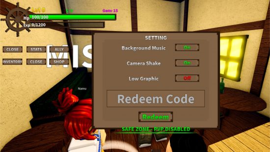 resgate de códigos de piratas perdidos Tela de resgate de códigos Lost Pirates