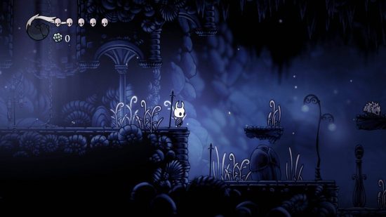 revisão do cavaleiro oco (2) Revisão de Hollow Knight: The Knight se levanta e examina um nível sombrio