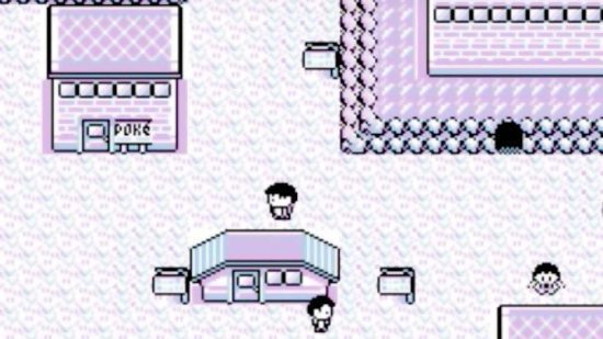 pokémon-cidade-lavanda (5) Pokémon Lavender Town: uma cena pixelada mostra Lavender Town de Pokémon Red e Blue