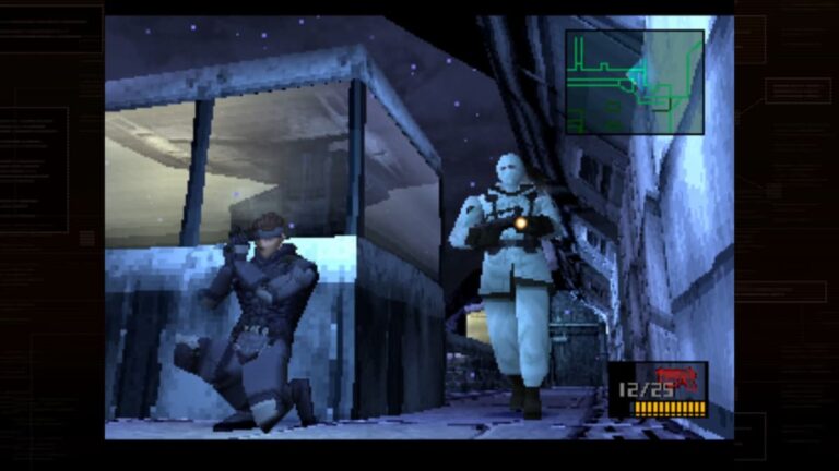 Metal Gear Solid Snake Getting Ready To Pounce On Enemy
