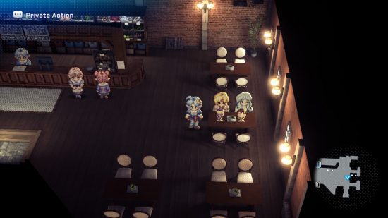 star ocean a segunda história r revisão 4 Crítica de Star Ocean The Second Story R - Rena, Claude e Dias em um restaurante comendo parfait