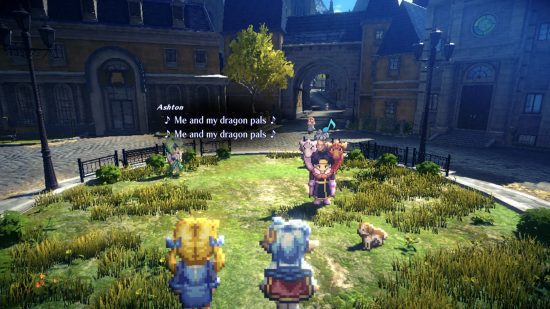 star ocean a segunda história r revisão 2 Crítica de Star Ocean The Second Story R – Welch e Rena assistem Ashton cantar e dançar sobre seus companheiros dragões