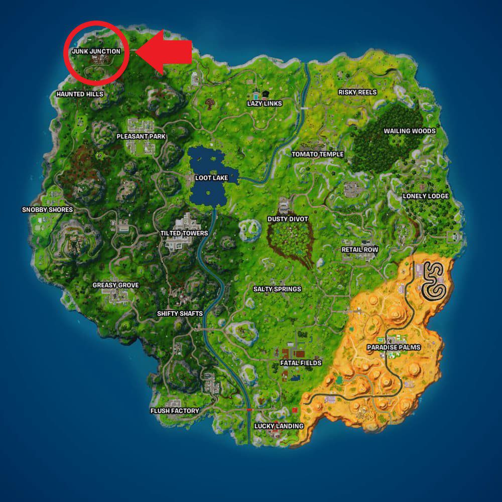 Melhores locais de pouso em Fortnite OG Junk Junction