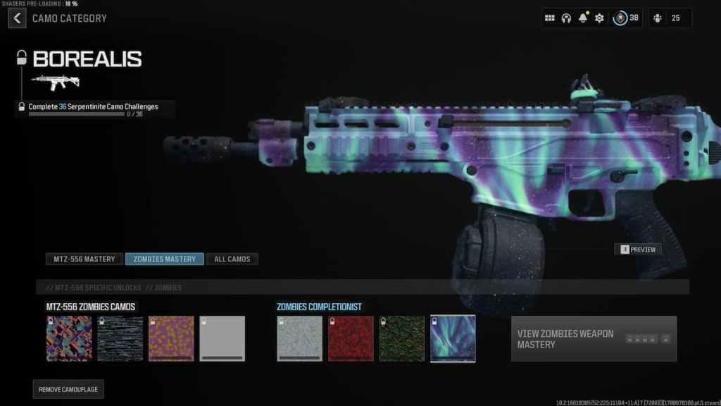 O Borealis Camo está bugado no Mw3? desafio