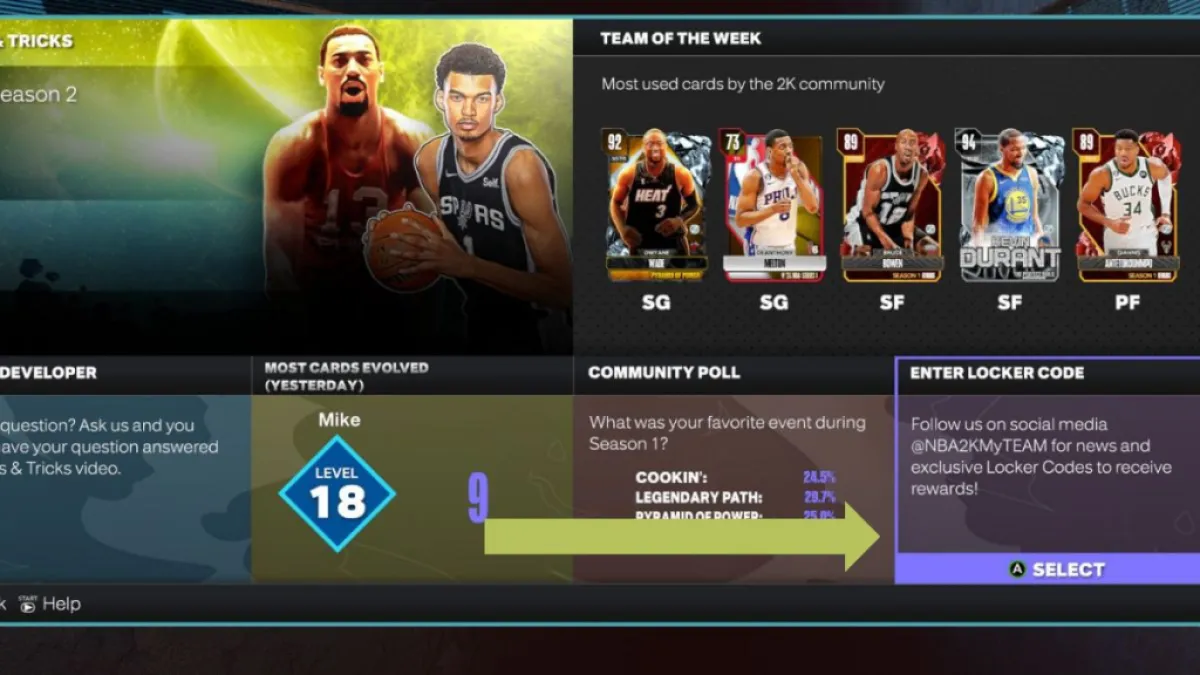 Códigos de armário nba 2k24