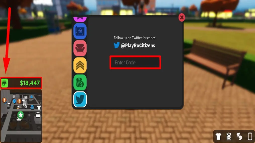 Resgatar caixa de texto para Roblox RoCitizens