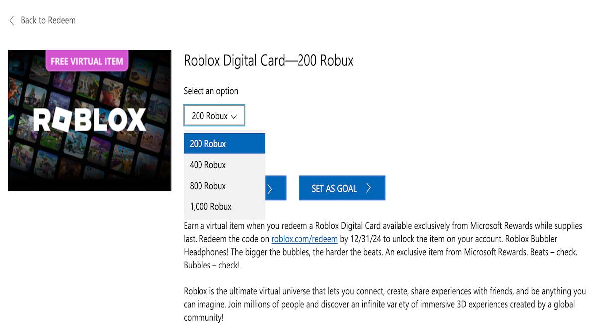Roblox no Microsoft Rewards: como resgatar Robux grátis pelo serviço