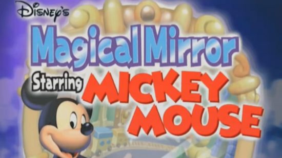 Kingdom-hearts-diddy-kong-racing-influrnce-disneys-mágico-espelho Kingdom Hearts contemporâneo, Espelho Mágico da Disney, estrelado por Mickey Mouse.  A imagem mostra a tela de título.