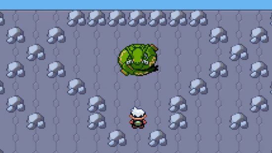 Pouco antes do encontro com Rayquaza em Pokémon Emerald para a lista dos melhores jogos GBA