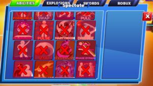 Roblox Blade Ball All Red Abilities