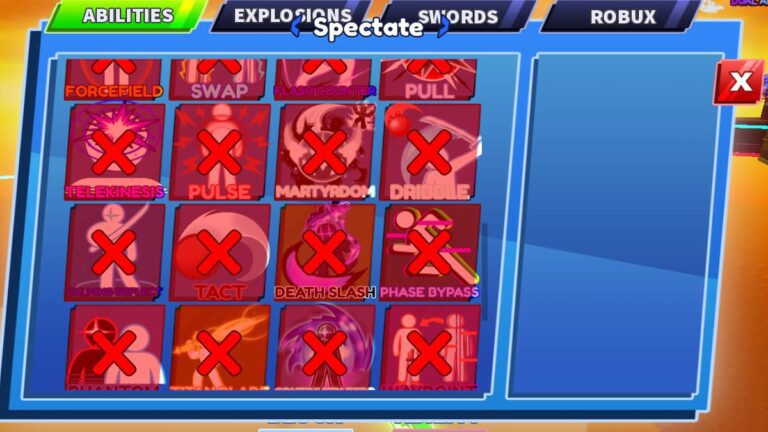 Roblox Blade Ball All Red Abilities