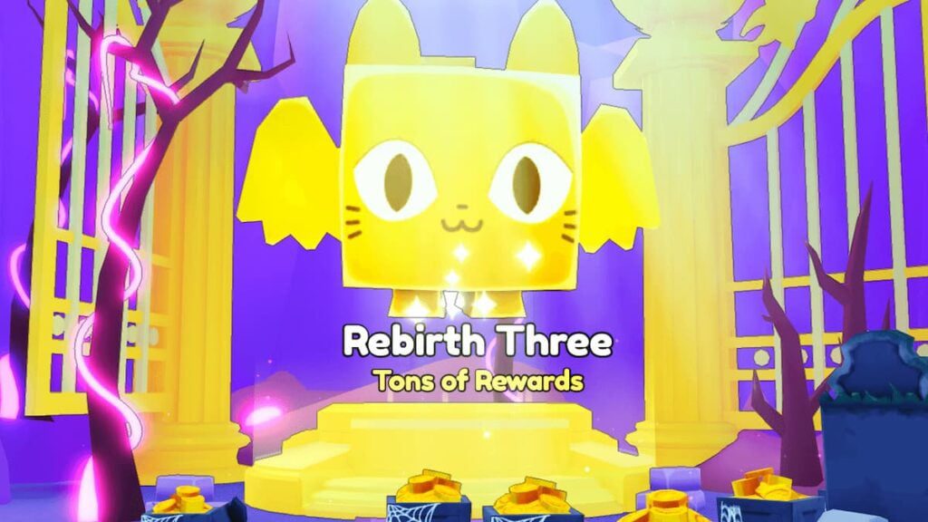 Pet Simulator 99 Renascimento 3 Estátua Dourada