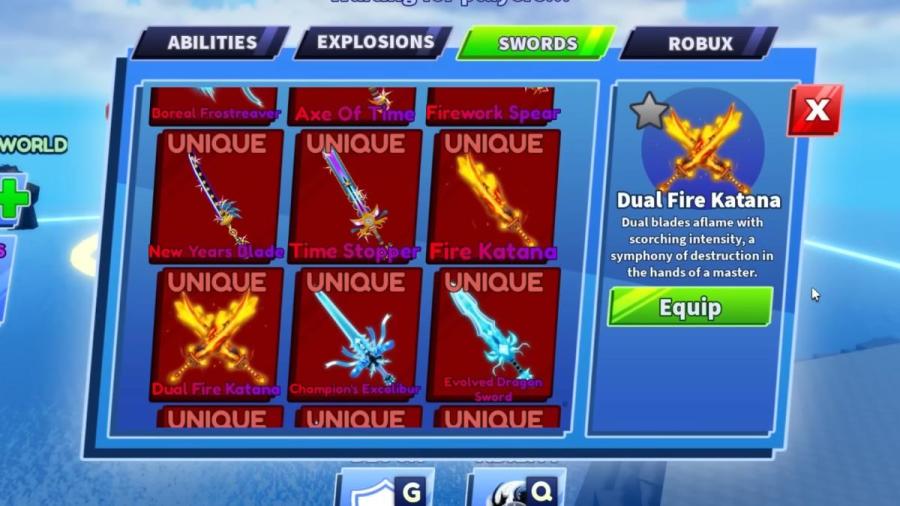 Como desbloquear Dual Fire Katana em Blade Ball