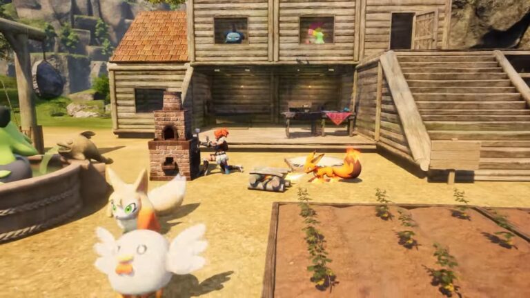 Palworld Pals Setting Up House And Farm