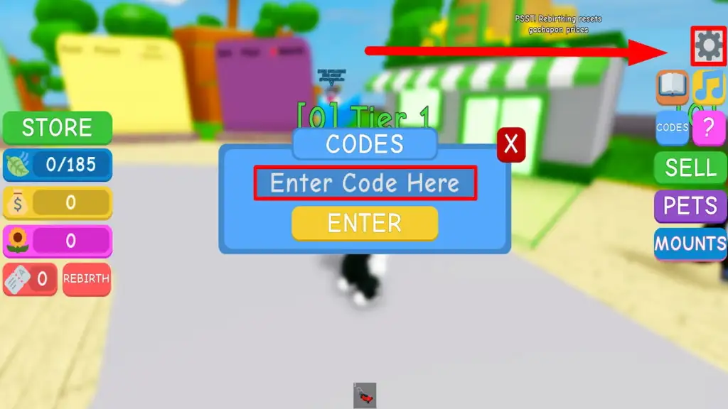 Caixa de texto de resgate de código para Simulador de corte de grama Roblox