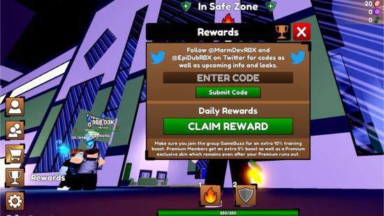 Sorcerer Fighting Simulator codifica tela de resgate em frente a um prédio, um feiticeiro com uma equipe de bombeiros